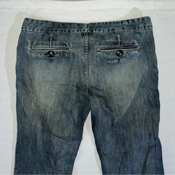 Vintage Seven 7 For All Mankind Jeans Sz 31 Blue Bootcut Flare Faded Made In USA - Picture 4 of 11